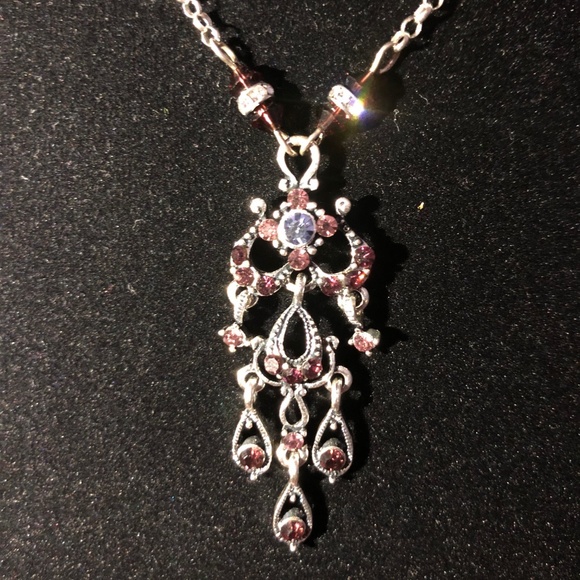 SS Swarovski Crystal Lariat, Owl Pendant Choker - Picture 2 of 4